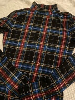 Forever 21 plaid turtle neck bodysuit